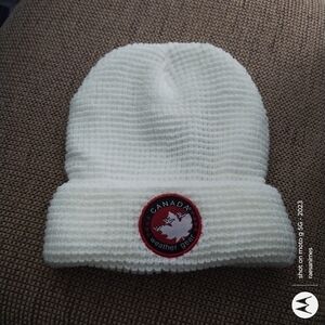 White Canada Weather Gear Lined Hat